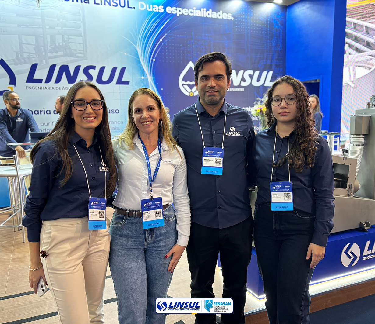 Estande da LINSUL na FENASAN 2026, no Expo Center Norte, em São Paulo.