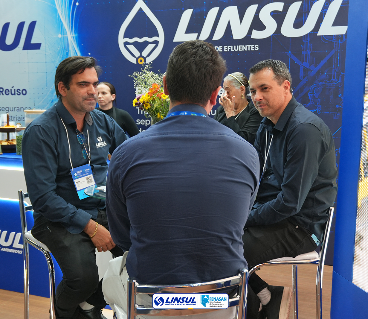 Estande da LINSUL na FENASAN 2026, no Expo Center Norte, em São Paulo.