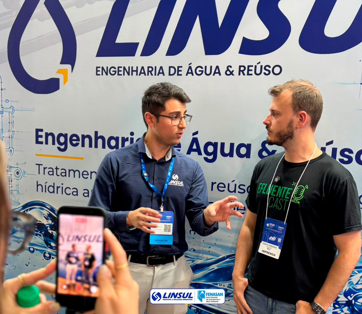 Estande da LINSUL na FENASAN 2026, no Expo Center Norte, em São Paulo.