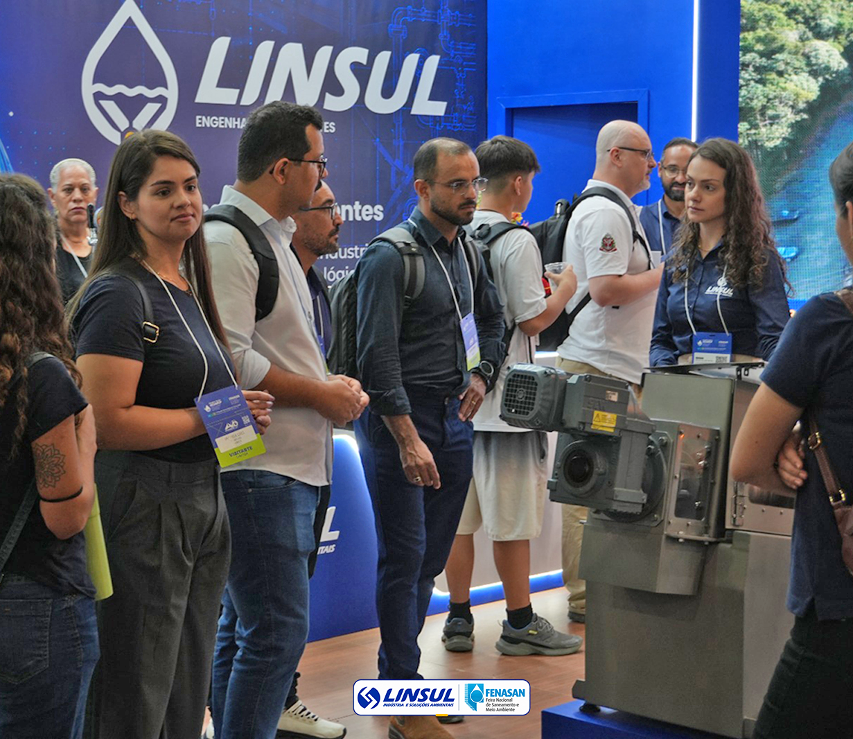 Estande da LINSUL na FENASAN 2026, no Expo Center Norte, em São Paulo.