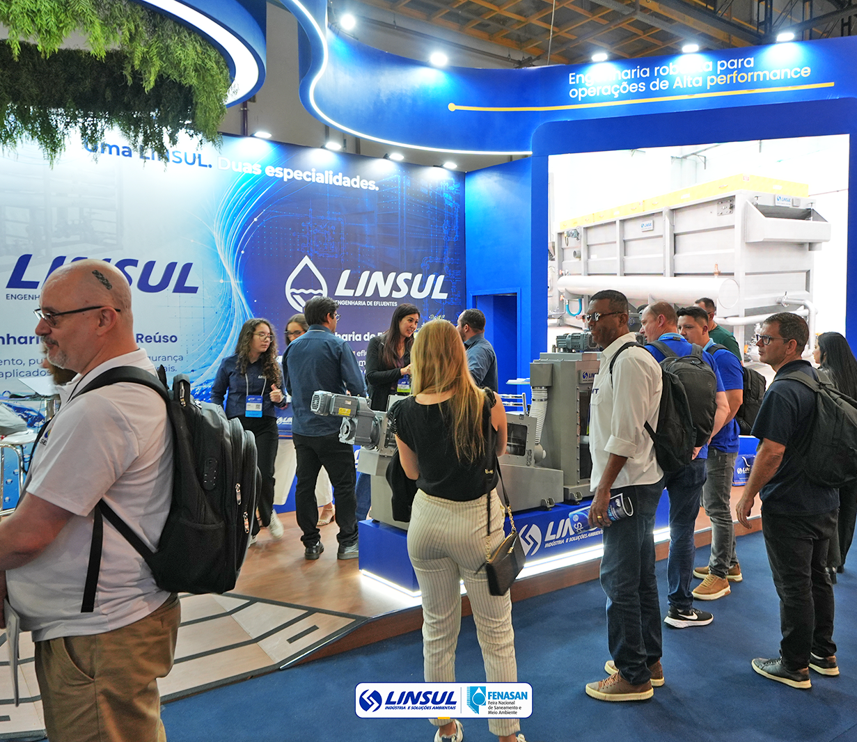 Estande da LINSUL na FENASAN 2026, no Expo Center Norte, em São Paulo.