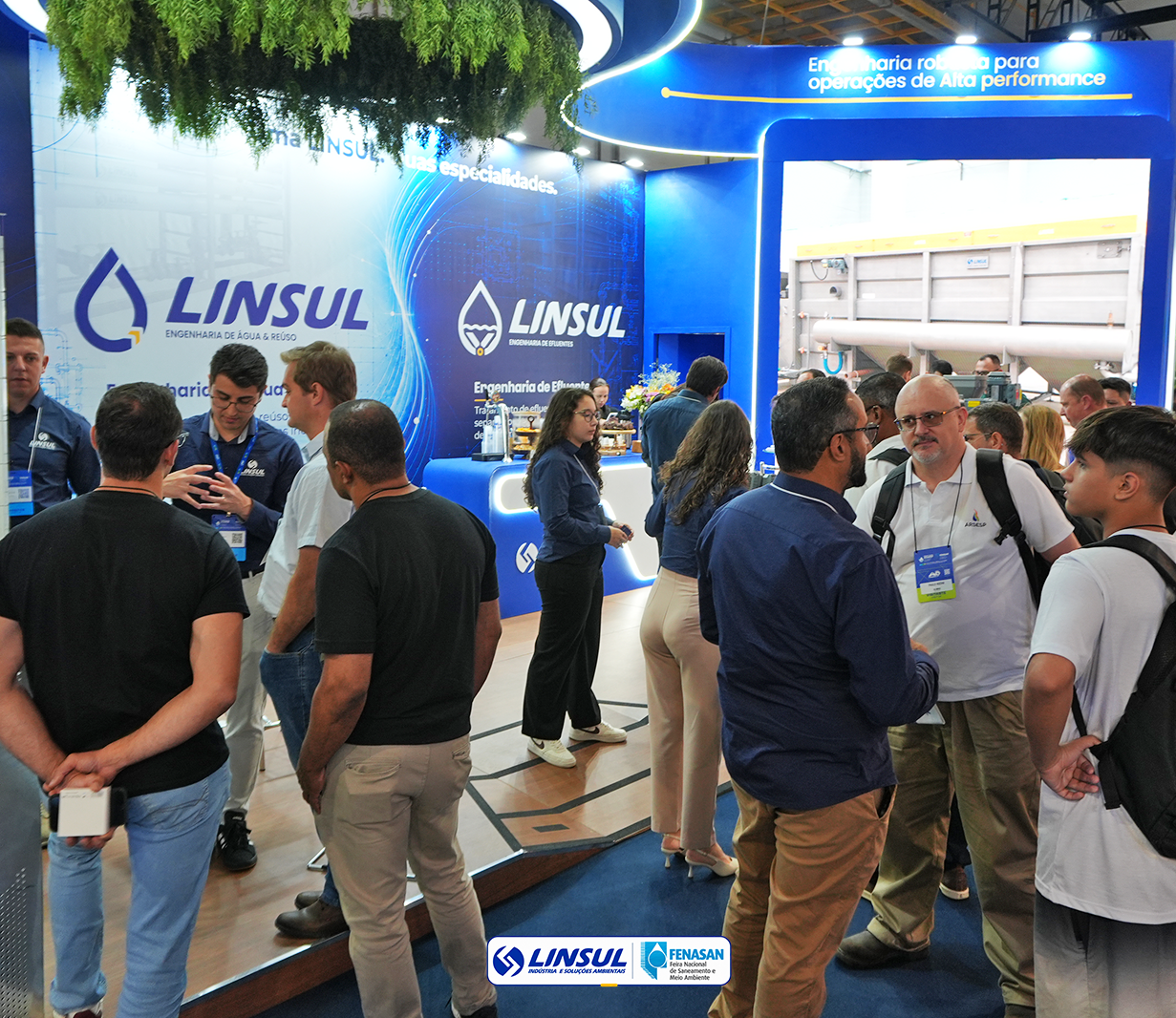 Estande da LINSUL na FENASAN 2026, no Expo Center Norte, em São Paulo.