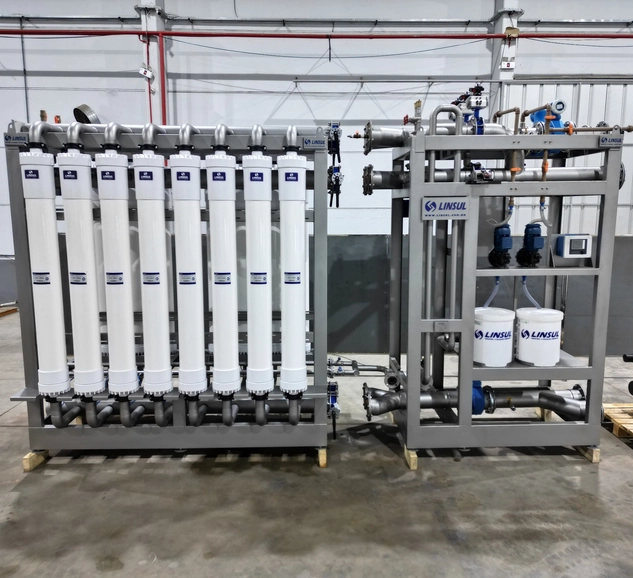 Ultrafiltração de 110 m³/h para tratamento de água industrial na BRF