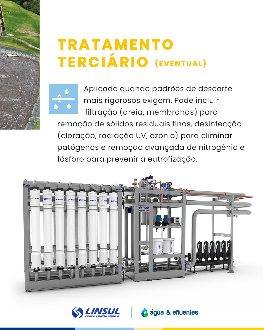 Etapas de uma Estação de Tratamento de Efluentes (ETE)