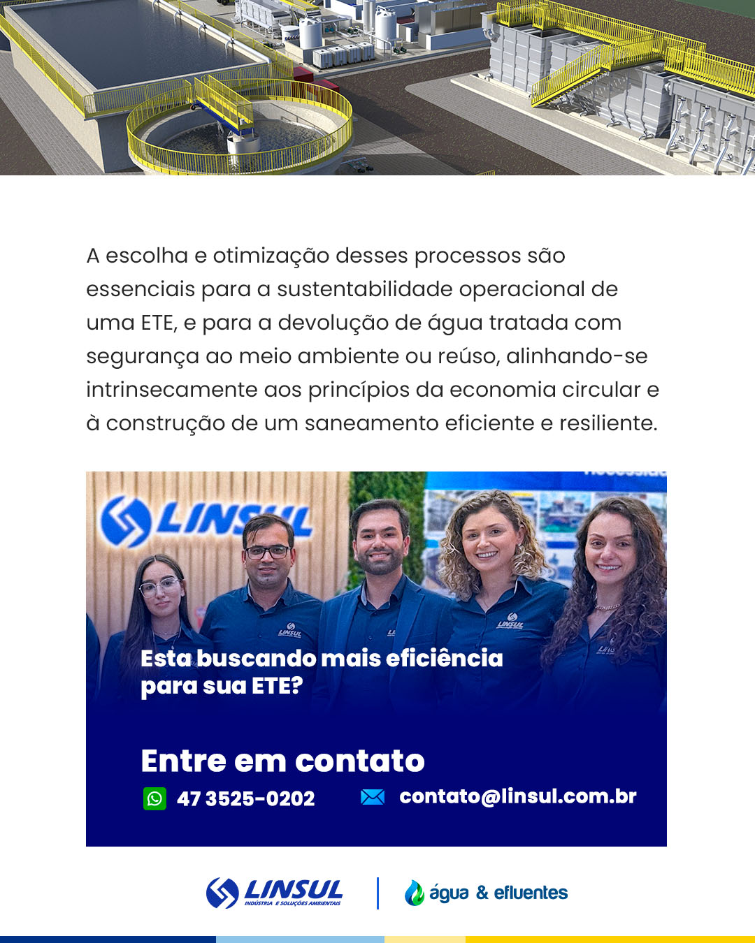 Etapas de uma Estação de Tratamento de Efluentes (ETE)