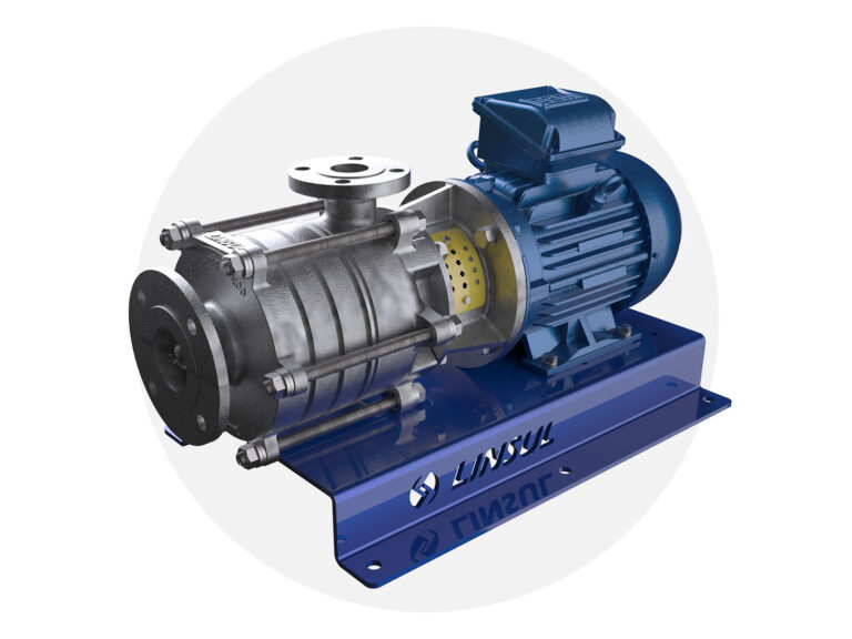 Bomba de microbolhas Linsul de alta eficiência para sistemas de flotação por ar dissolvido (DAF), otimizando a remoção de sólidos e óleos em efluentes industriais.