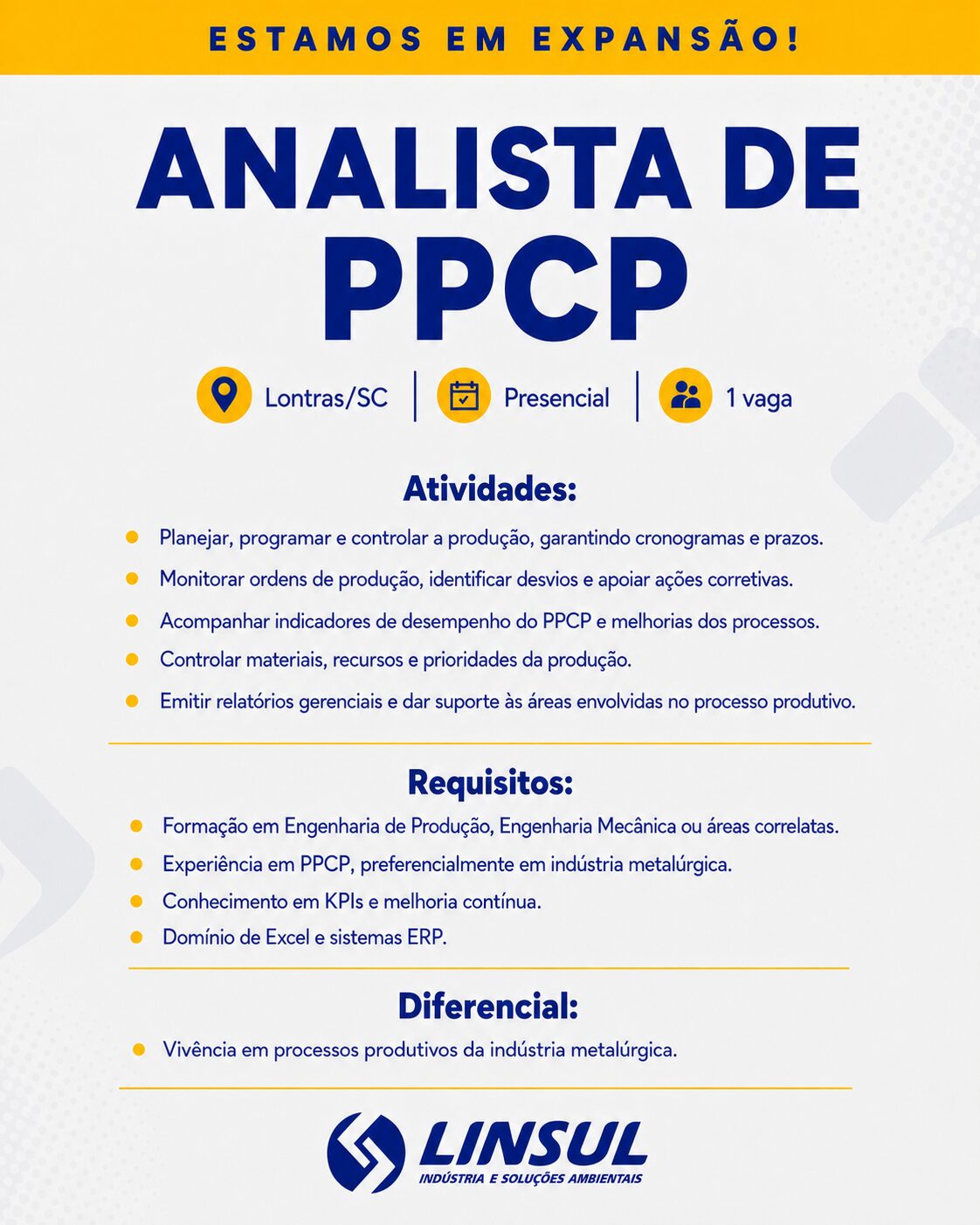 Analista de PPCP
