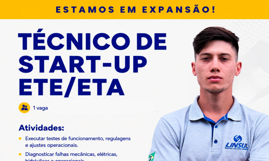 Vaga tecnico de start-up