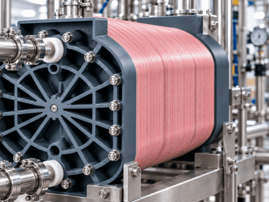 A Eletrodeionização Linsul (EDI) é uma tecnologia de polimento de água utilizada para a produção contínua de água de elevada pureza. O sistema combina membranas seletivas, resinas de troca iônica e corrente elétrica para reduzir continuamente os íons dissolvidos presentes na água.