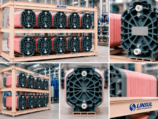 A Eletrodeionização Linsul (EDI) é uma tecnologia de polimento de água utilizada para a produção contínua de água de elevada pureza. O sistema combina membranas seletivas, resinas de troca iônica e corrente elétrica para reduzir continuamente os íons dissolvidos presentes na água.