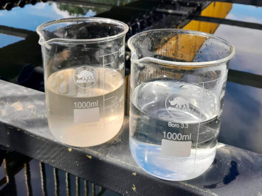 Estação de Tratamento de Água para Indústrias com sistemas completos de filtragem e decantação