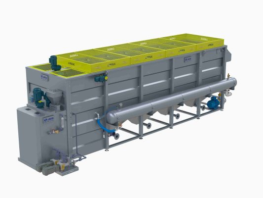 O sistema de tratamento de efluente com a utilização do Flotodecantador, todavia consiste em realizar a separação de três fases (sólidos pesados/líquidos/materiais leves). Para que ocorra a sedimentação dos materiais com maior densidade em relação ao efluente, flotação dos materiais mais leves e a separação do líquido através da fase intermediária.