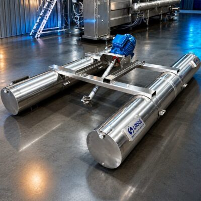 O equipamento opera através da agitação mecânica da água, introduzindo oxigênio do ar na coluna de água. Esse processo é realizado por meio de um rotor ou impelidor que, ao girar, cria uma mistura eficiente de ar e água, aumentando a transferência de oxigênio. Existem diversos tipos de aeradores mecânicos, incluindo os de superfície, submersos e flutuantes, cada um adequado para diferentes condições operacionais, instalação e necessidades para que o tratamento seja eficaz.