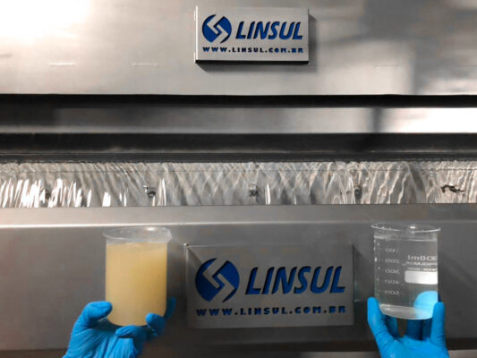 Flotador por Ar Dissolvido (DAF) Linsul para tratamento de efluentes e remoção de DBO e DQO.