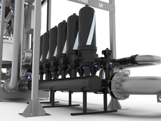 Sistema de ultrafiltração Linsul, fabricado em aço inoxidável de alta durabilidade, projetado para remoção de sólidos suspensos, bactérias, vírus e contaminantes microscópicos em aplicações industriais. Ideal para tratamento de água e efluentes em diversos setores, garantindo eficiência, robustez e qualidade do permeado.